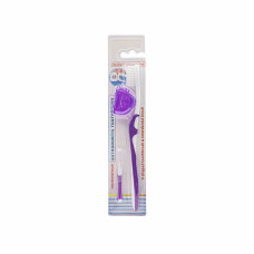 Set Orthodontic toothbrush for braces + interdental brush, Violet